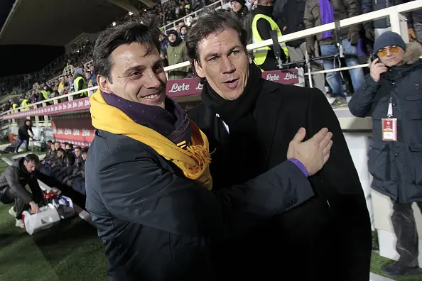 garcia montella sorridono fiorentina roma 26012015