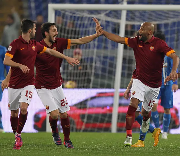 maicon festeggia roma empoli 31012015
