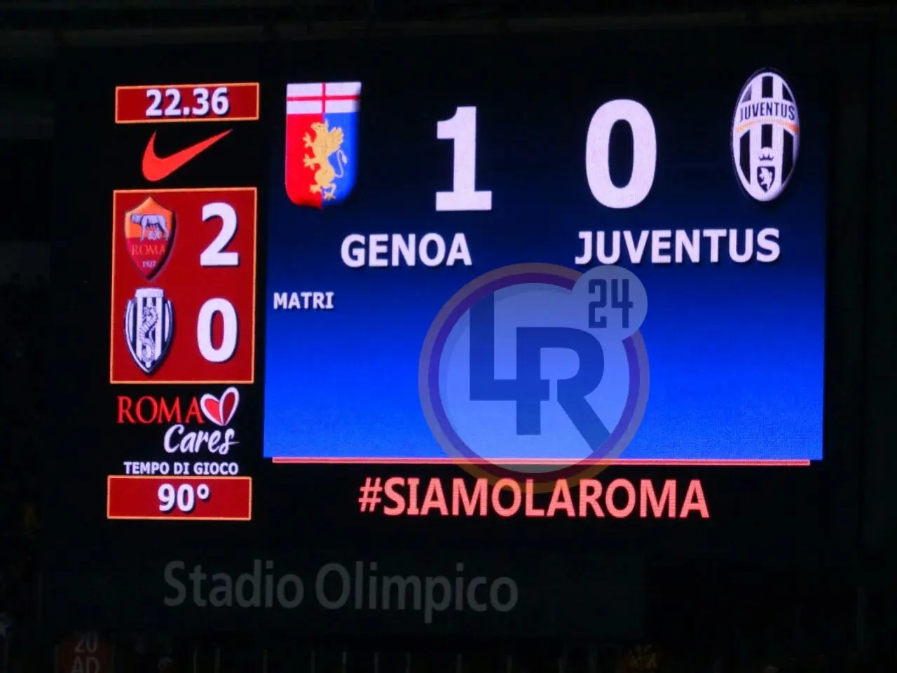 roma cesena tabellone genoa juventus 29102014