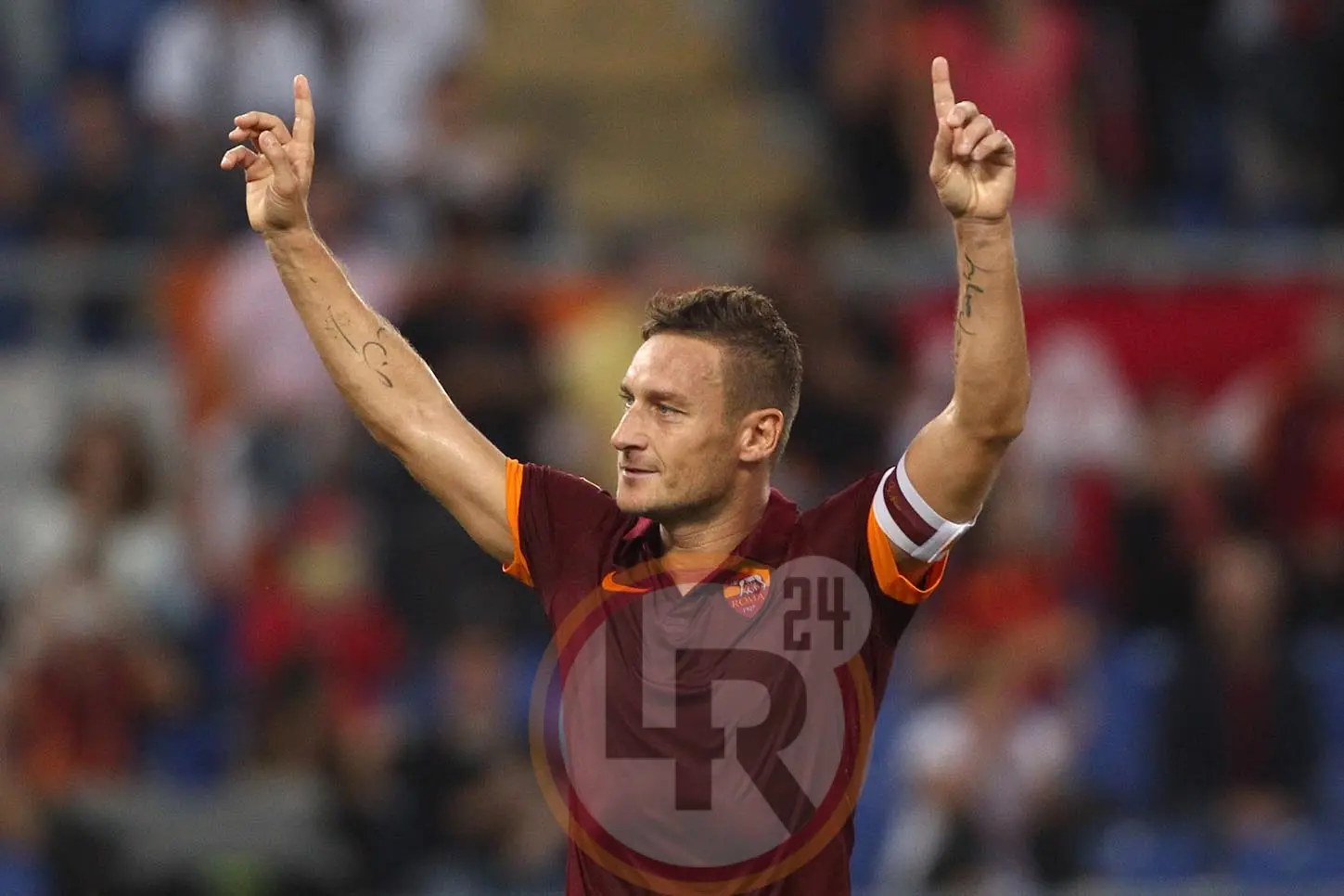 roma chievo totti esulta 18102014 mancini