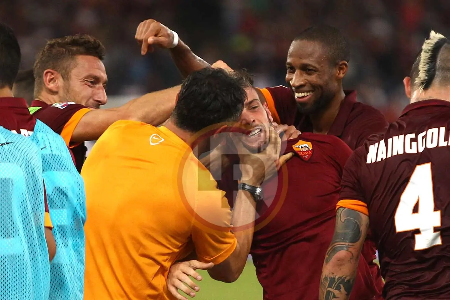 roma hellas florenzi esulta 27092014 mancini