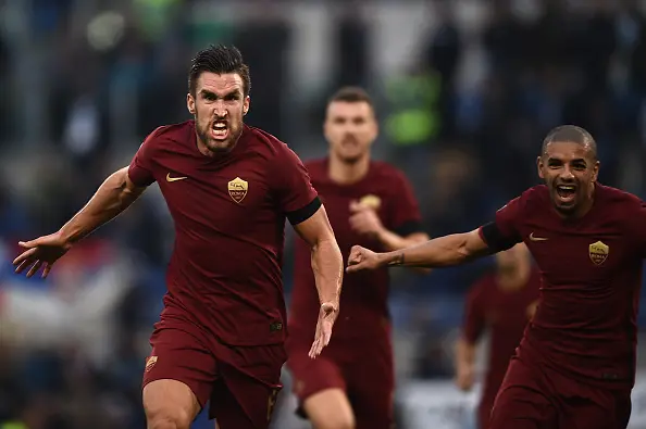 strootman esulta derby corsa