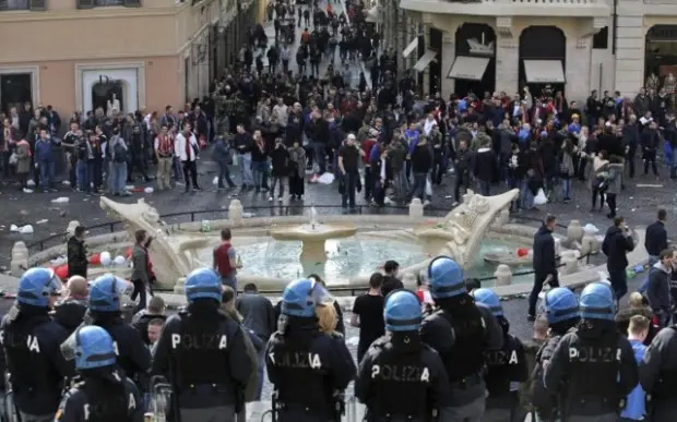 tifosi olandesi piazza di spagna roma feyenoord 19022015