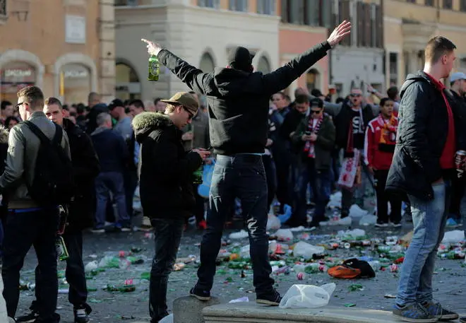 tifosi olandesi piazza di spagna roma feyenoord 190220151