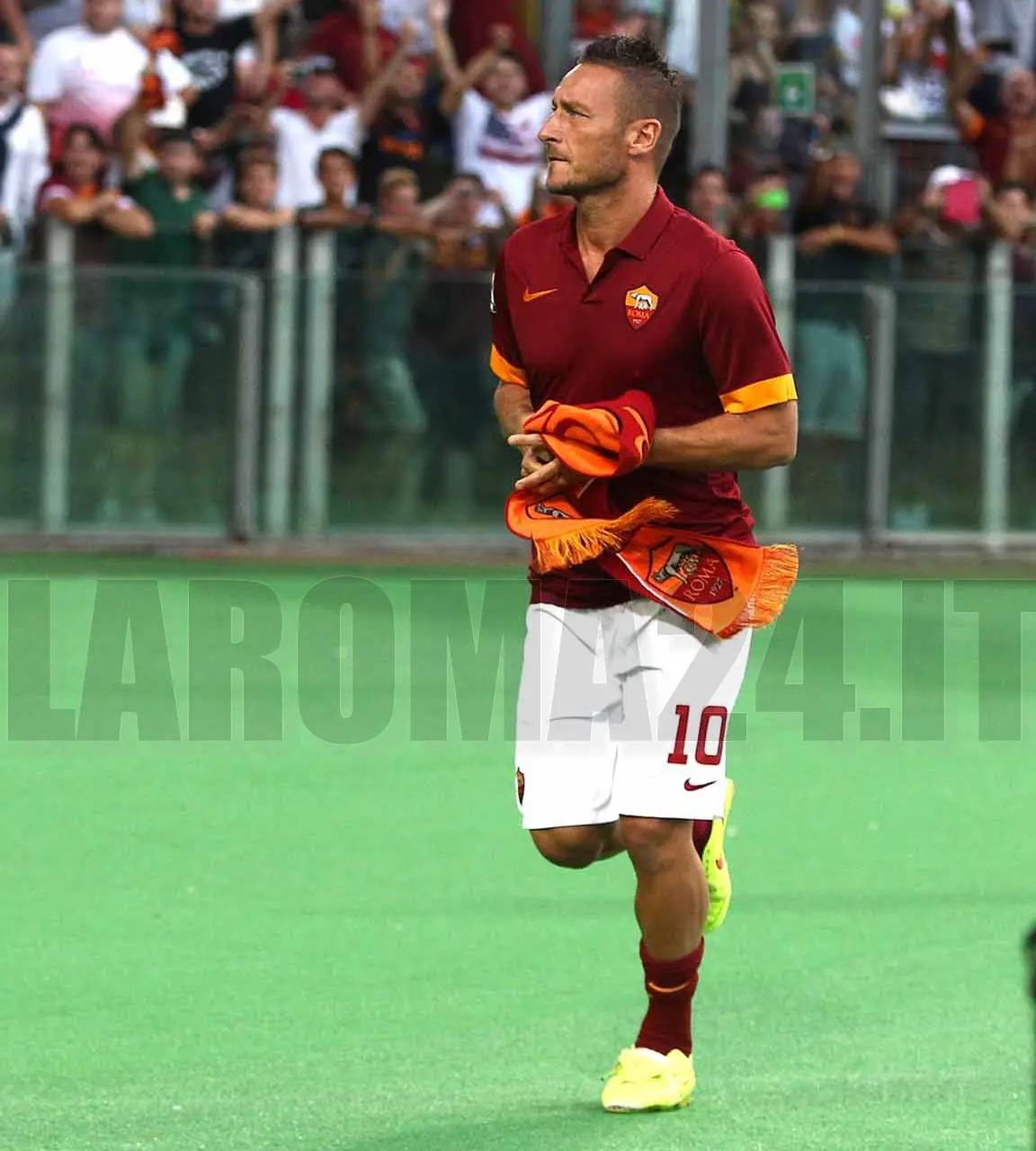 totti presentazione roma fenerbahce 190814 foto gino