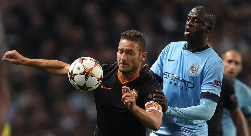 totti yaya toure azione city roma