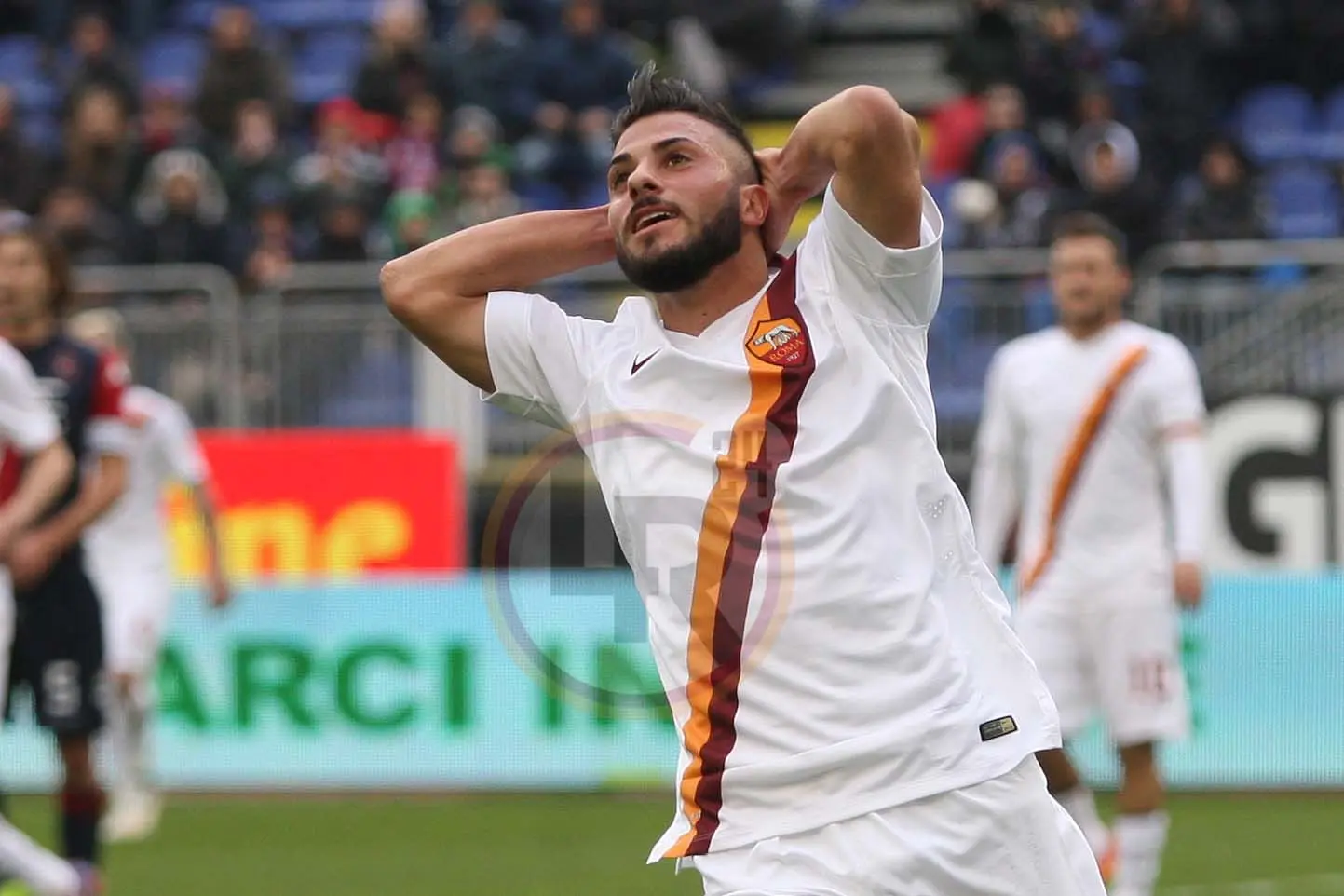 verde mezza figura cagliari roma 080215 mancini