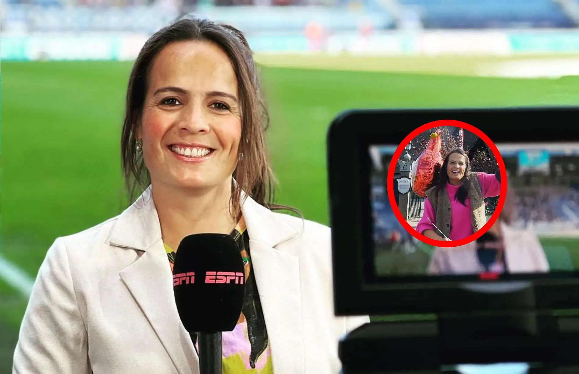 Foto: Aletha Leidelmeijer van ESPN schrikt 's nachts van groot ding in haar nek