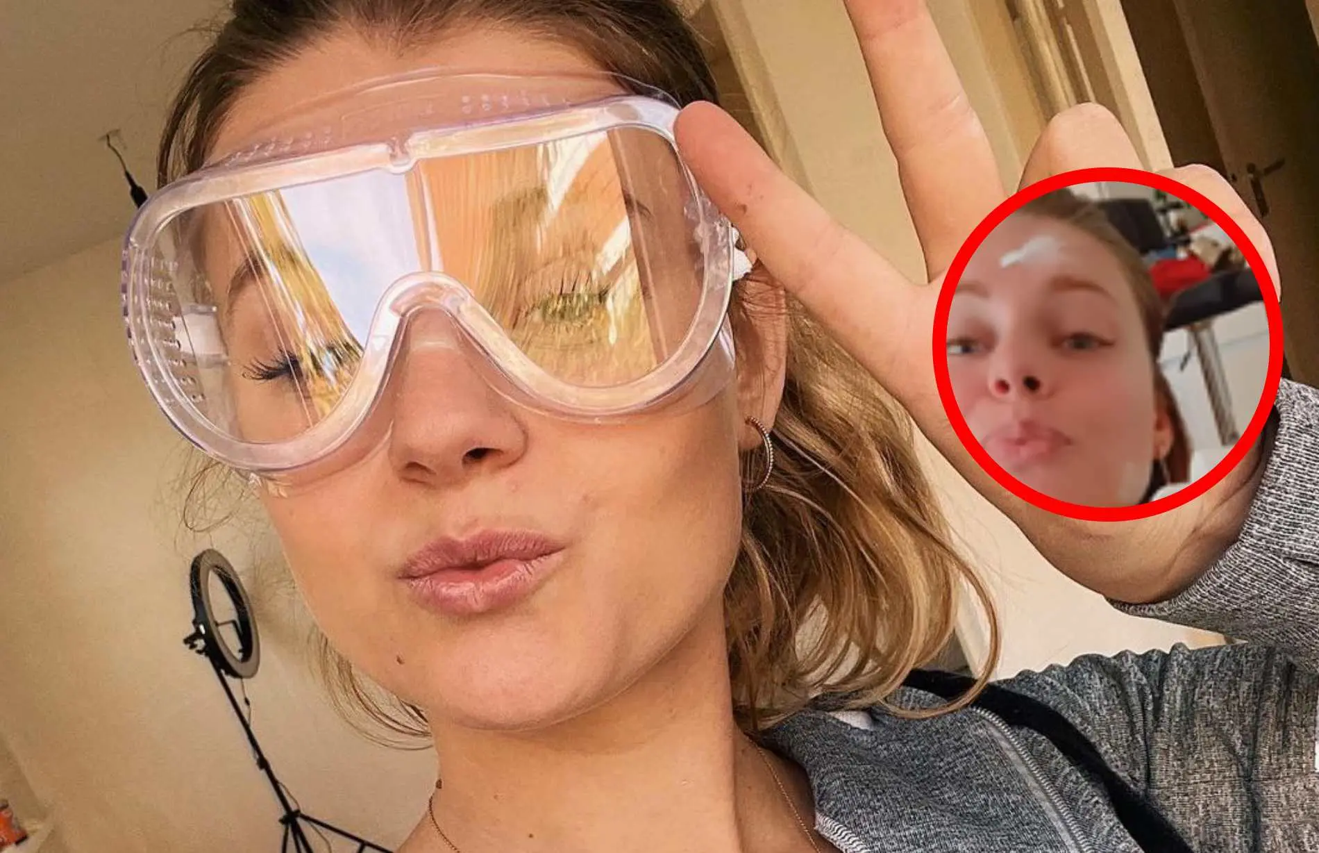 Video: Britt Scholte krijgt wit goedje overal over haar gezicht