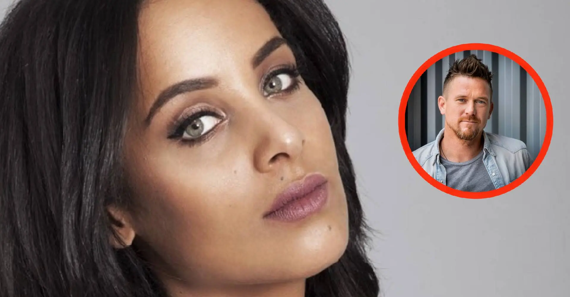 Johnny de Mol kijkt wel heel verliefd naar Dyantha Brooks op deze foto