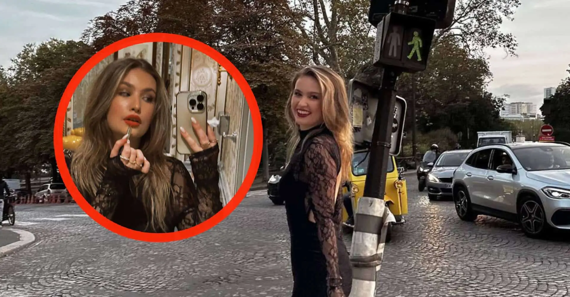 Foto: Beeldschone influencer Joy Bosz paradeert door Parijs in doorschijnend jurkje