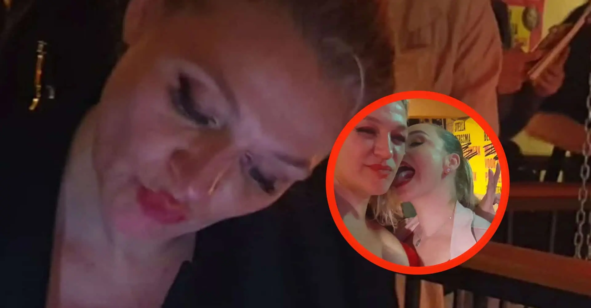 foto uitdagende stella bergsma laat zich likken door andere vrouw