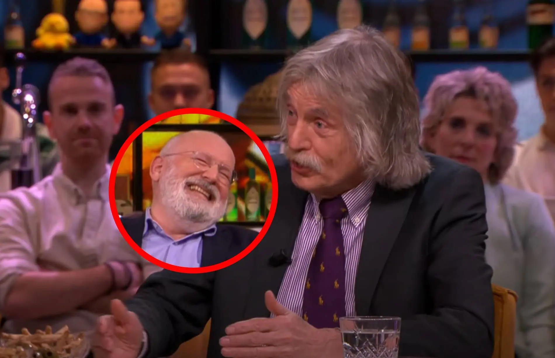 Johan Derksen pest 'steenrijke' Frans Timmermans met overgewicht tijdens Vandaag Inside