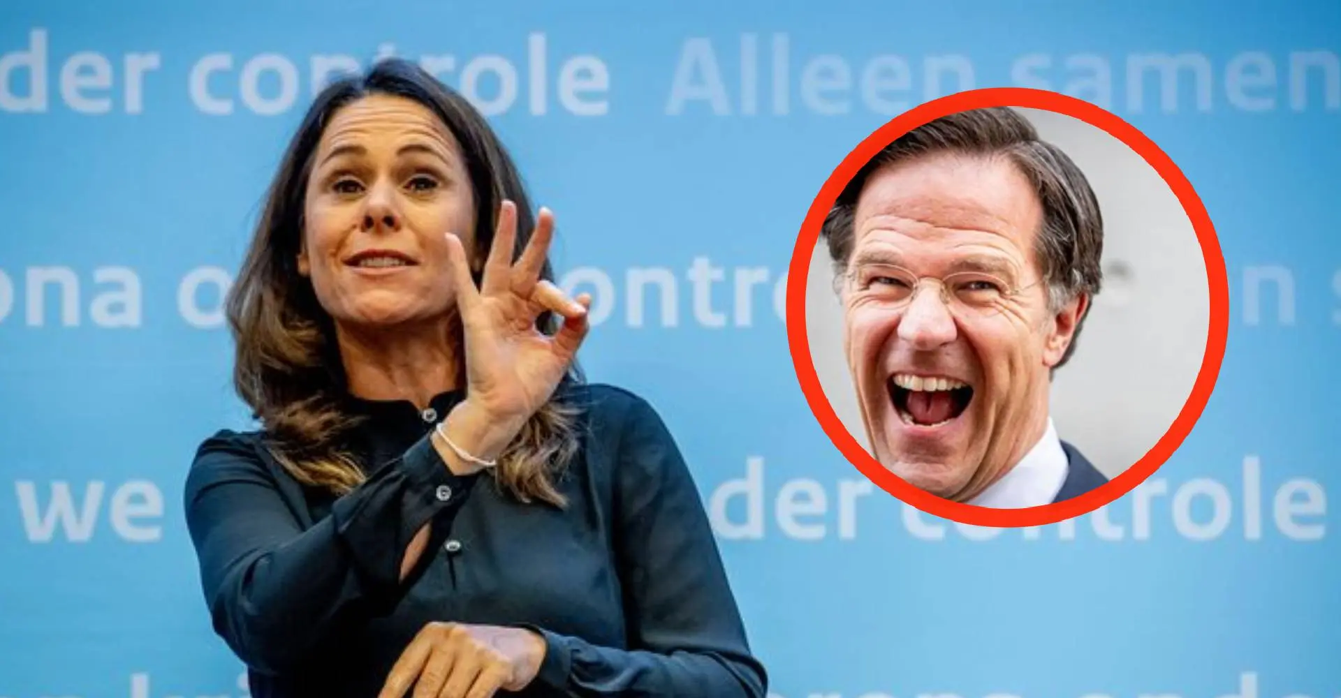mark rutte irma sluis corona persconferentie foto