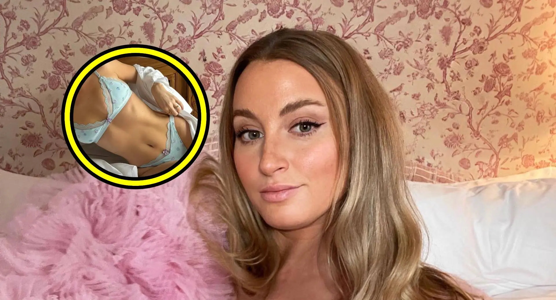 Foto: Beeldschone influencer Noor de Groot ligt in piepklein setje op bed