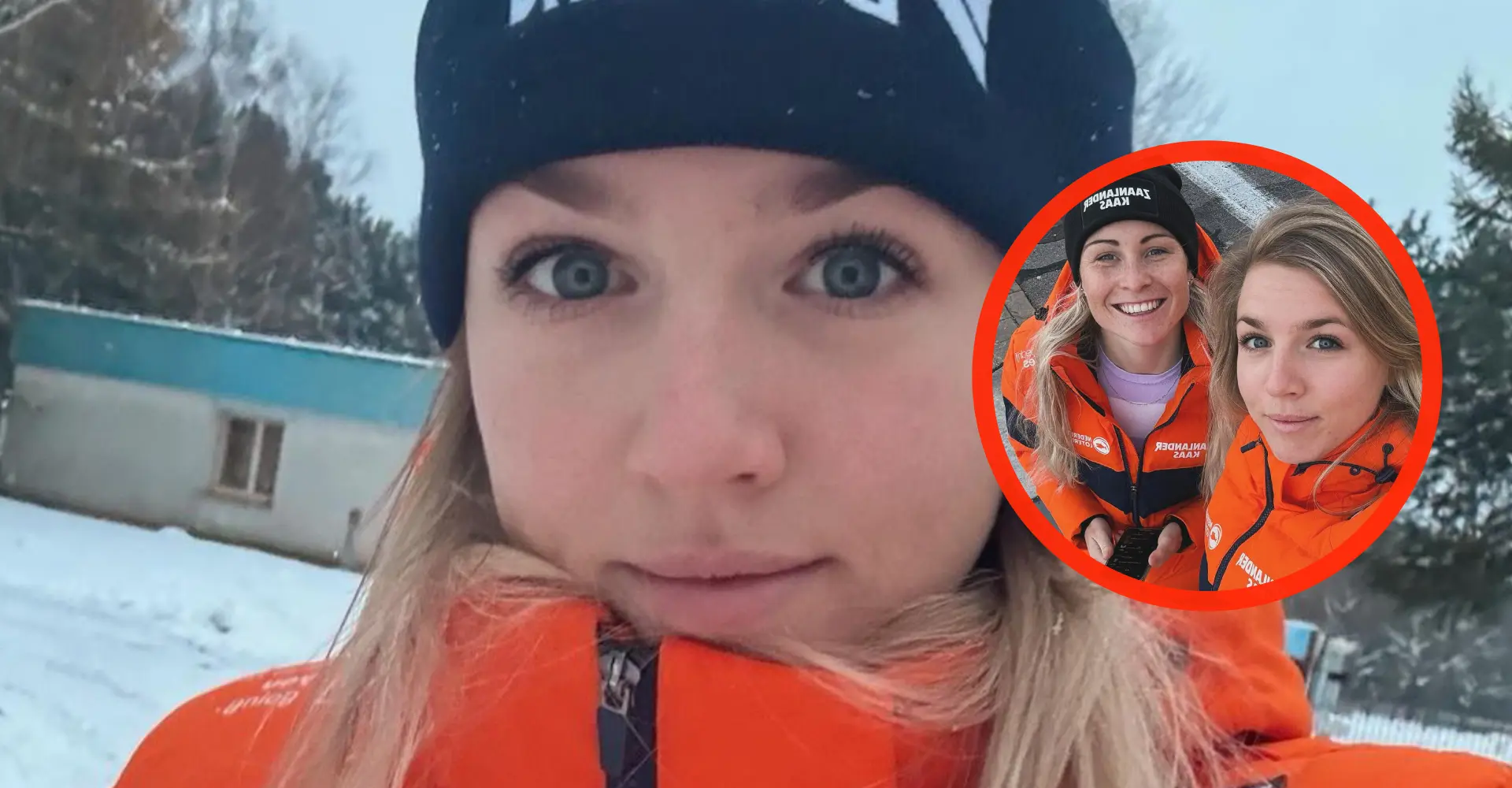 Schaatssters Elisa Dul en Marijke Groenewoud nemen afscheid met innige foto