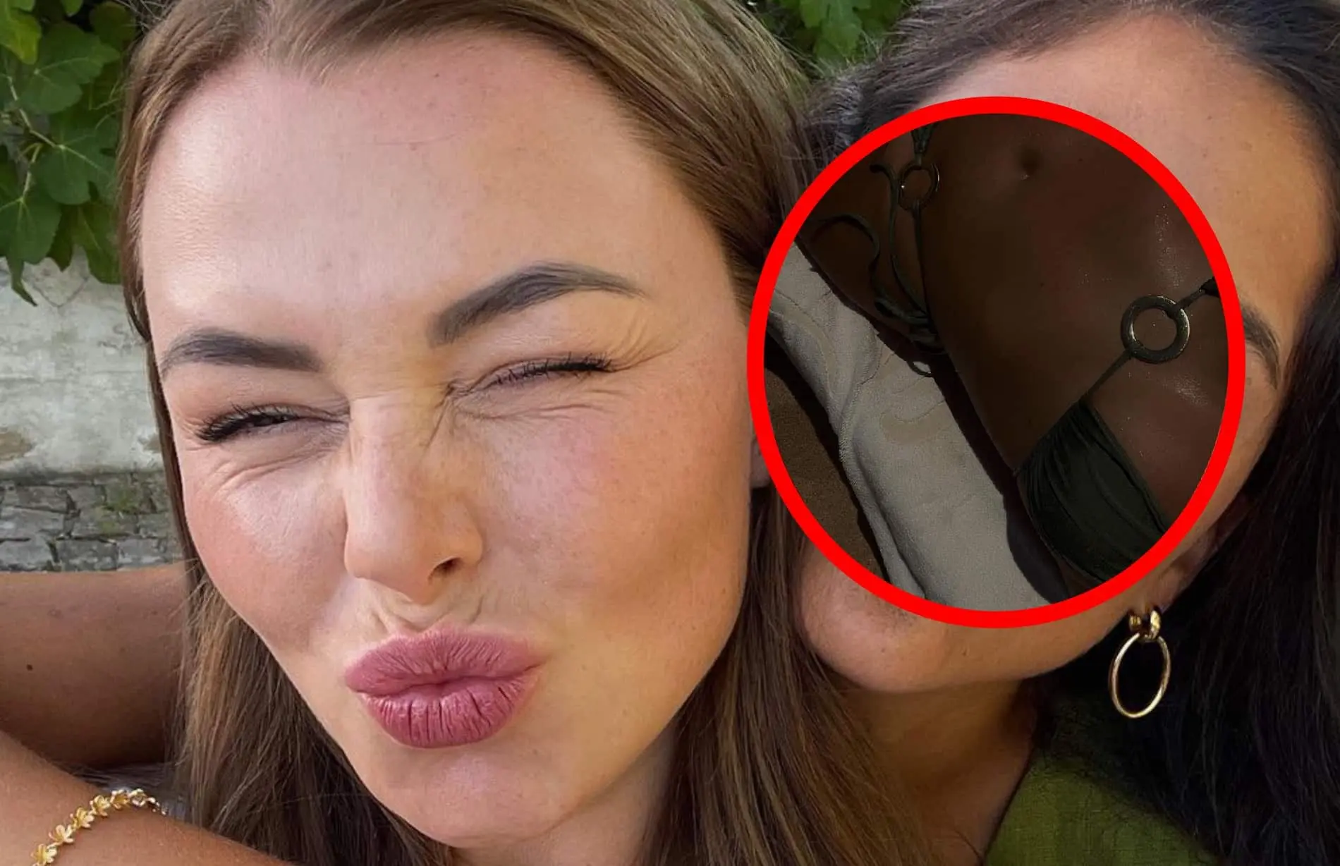 Foto: Model Vivian Hoorn wandelt in nauwelijks aanwezige badkleding over strand