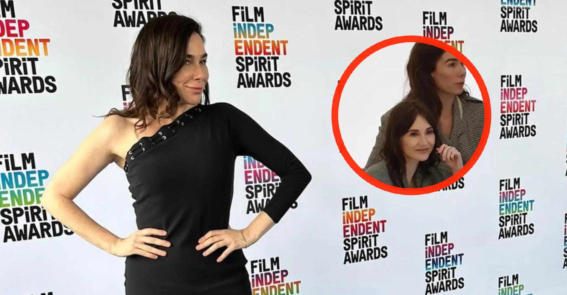 Video: Halina Reijn trekt haar jurkje open tijdens webcamsessie met Carice van Houten