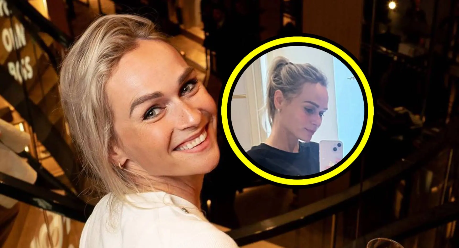 Schaatsster Irene Schouten lift haar shirtje omhoog in badkamer: blondine wordt ronder en ronder (foto's!)