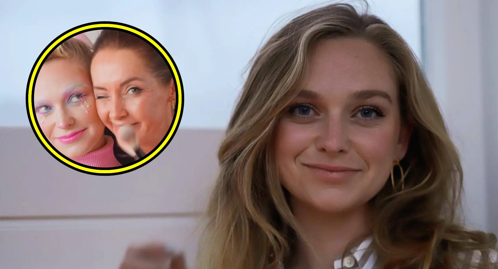 Foto: Actrice Pip Pellens laat haar gezicht besmeuren en is onherkenbaar