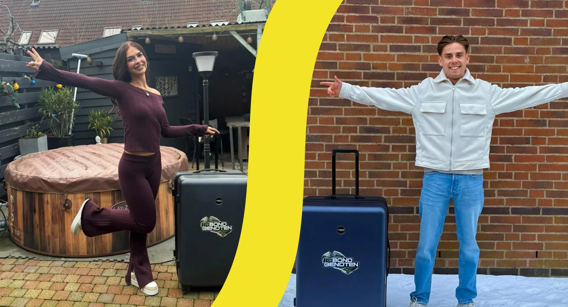 Roxy en Robert (De Bondgenoten) liggen zoenend op de bank; kijkers snappen er niks van