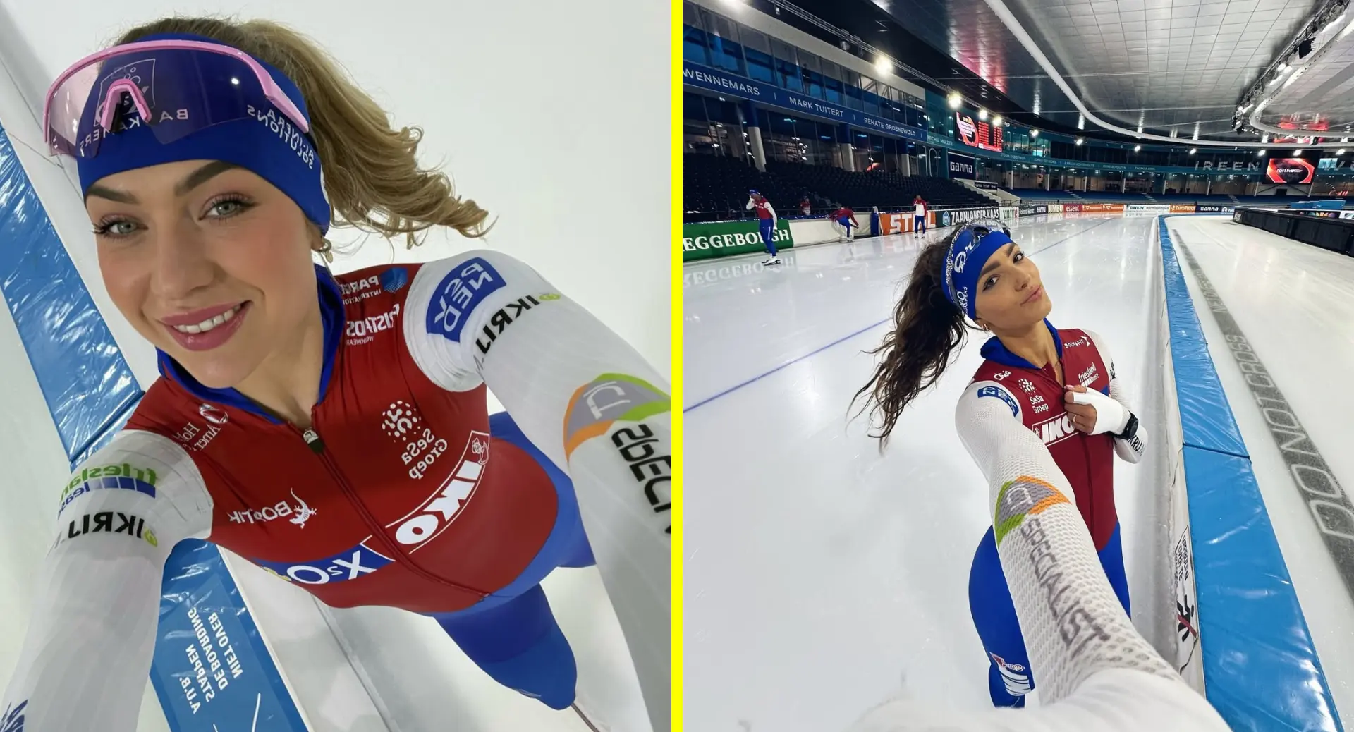 Pien Hersman en Joy Beune duiken samen toilet in tijdens teamuitje