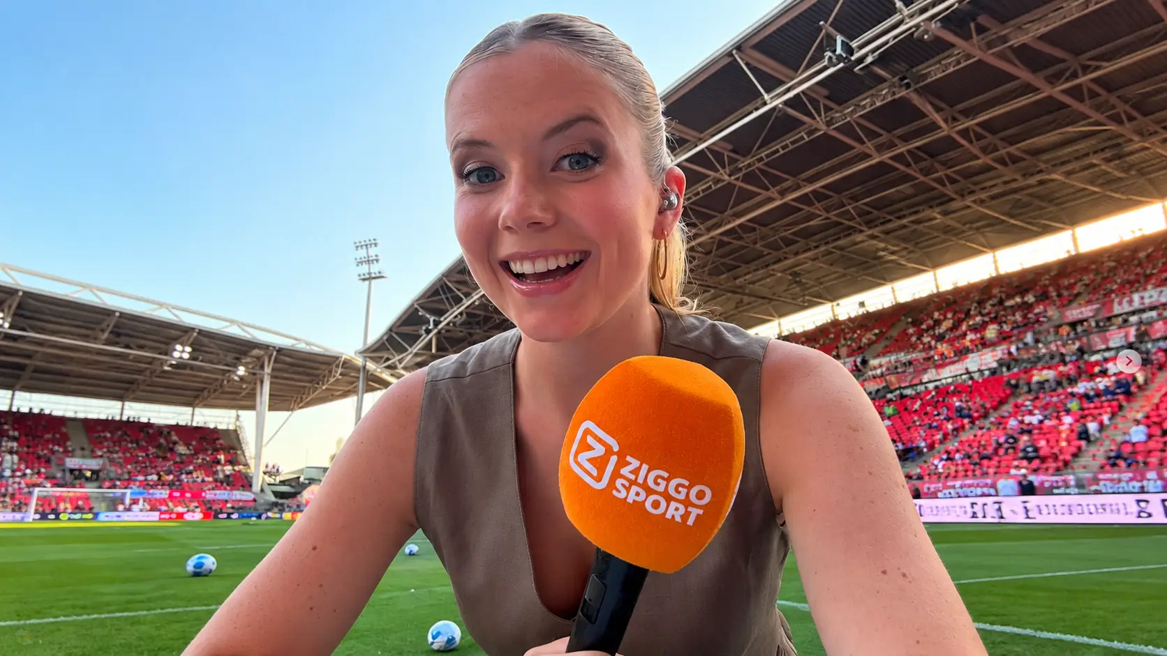 Noa Vahle selfie Ziggo Sport