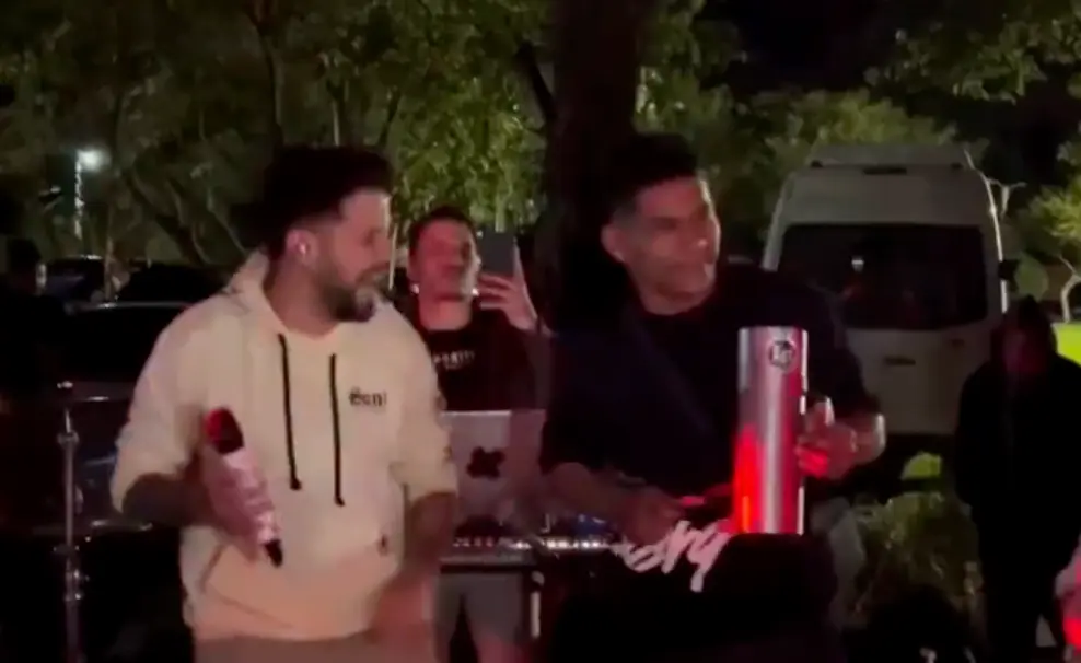Diego Leon shows his dance moves at party before joining Man Utd teammates