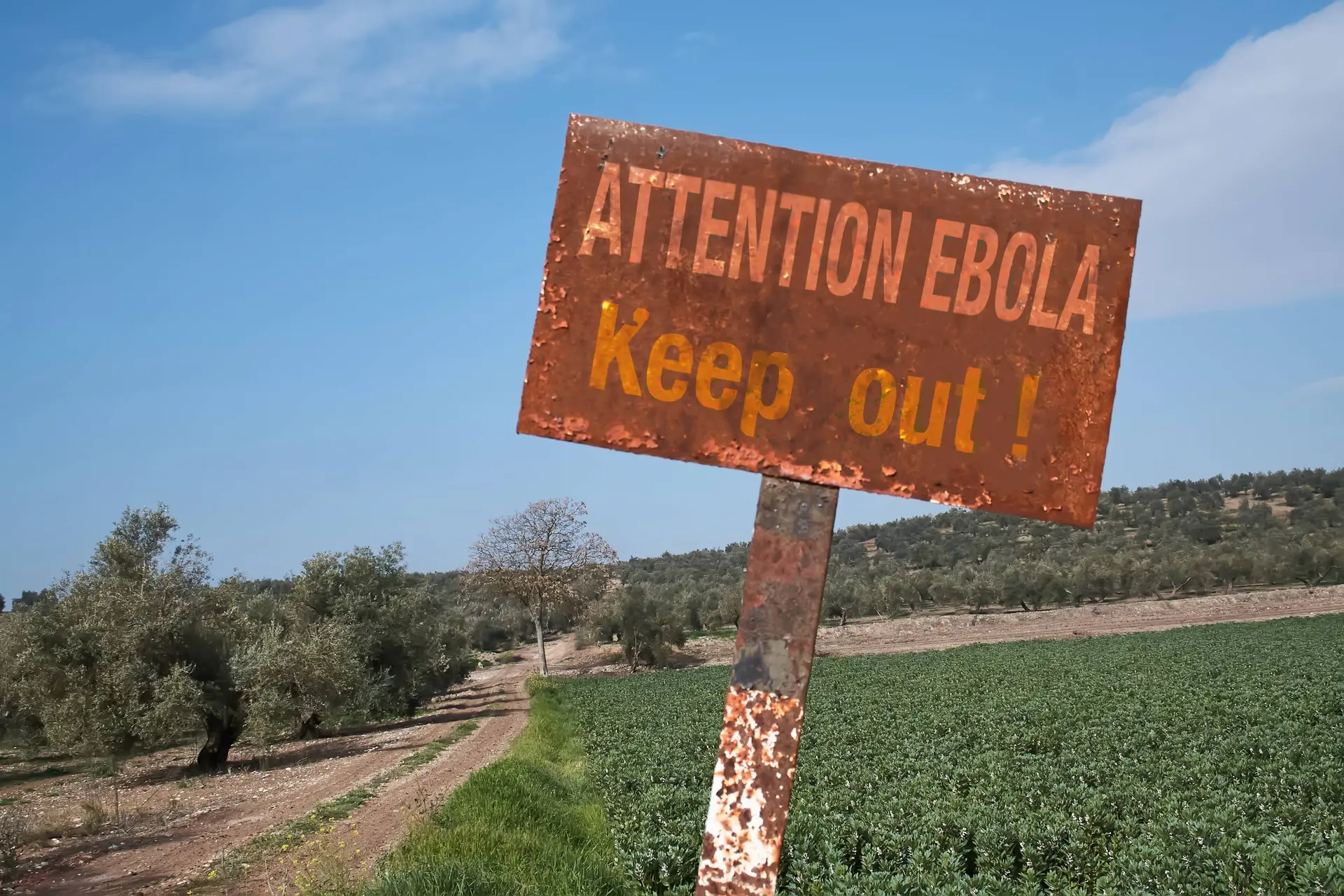 Ebola Keep out sign