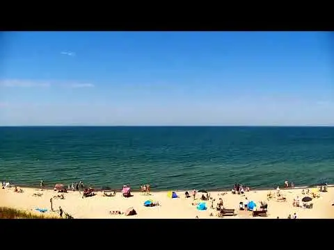 Kardinalūs orų pokyčiai Nidos pliaže timelapse vaizdo klipe