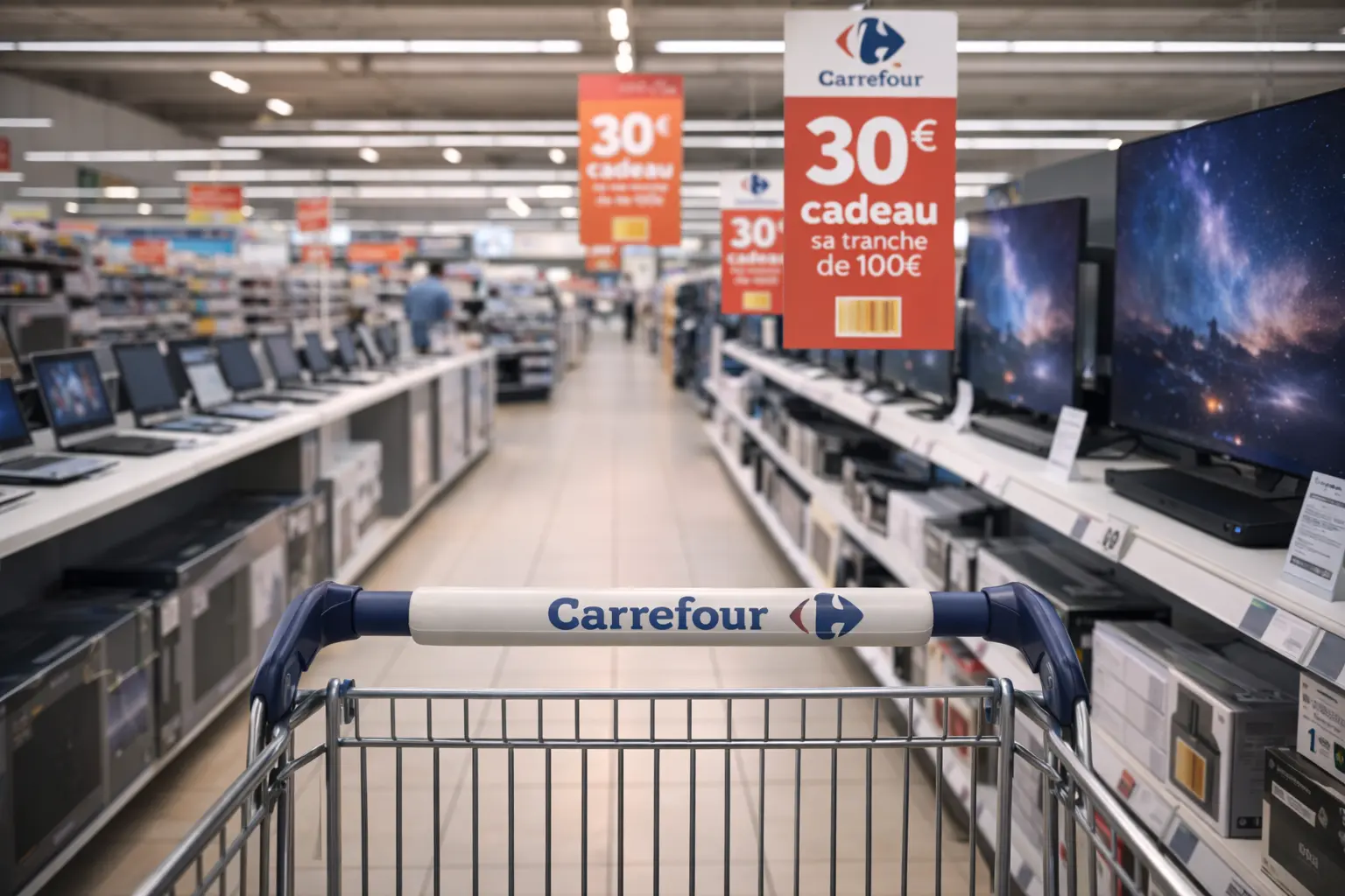 Carrefour stunt op zondag: 30 euro cadeau per 100 euro aankoop