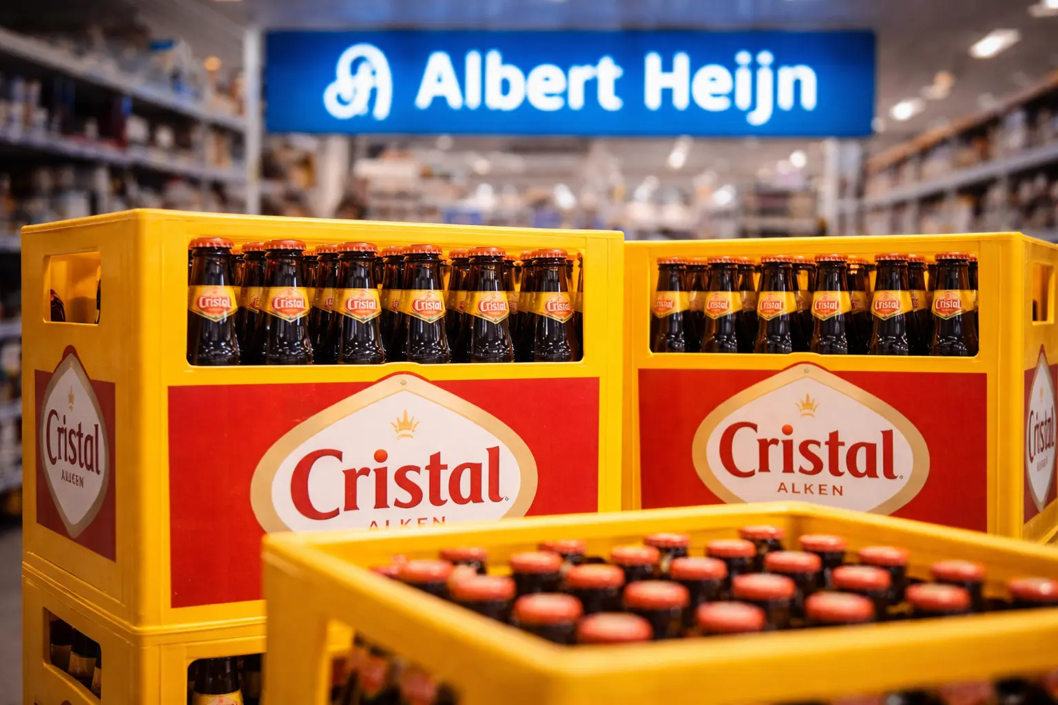 Albert Heijn stunt met gratis bak Cristal