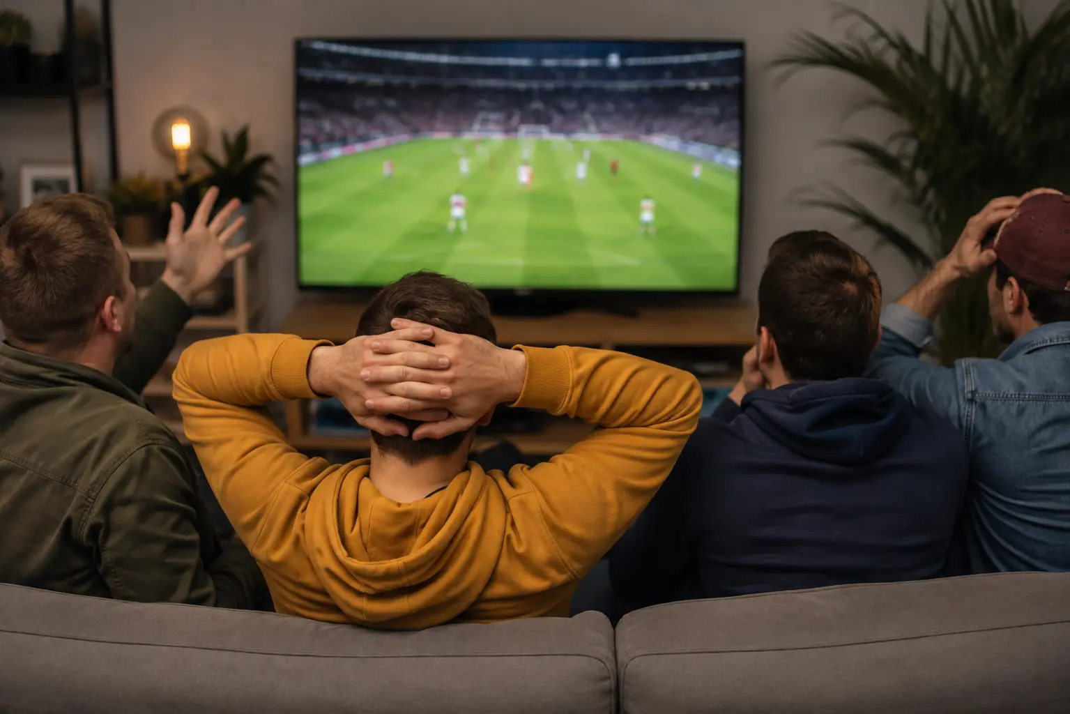 voetbal kijken, tv, play sports