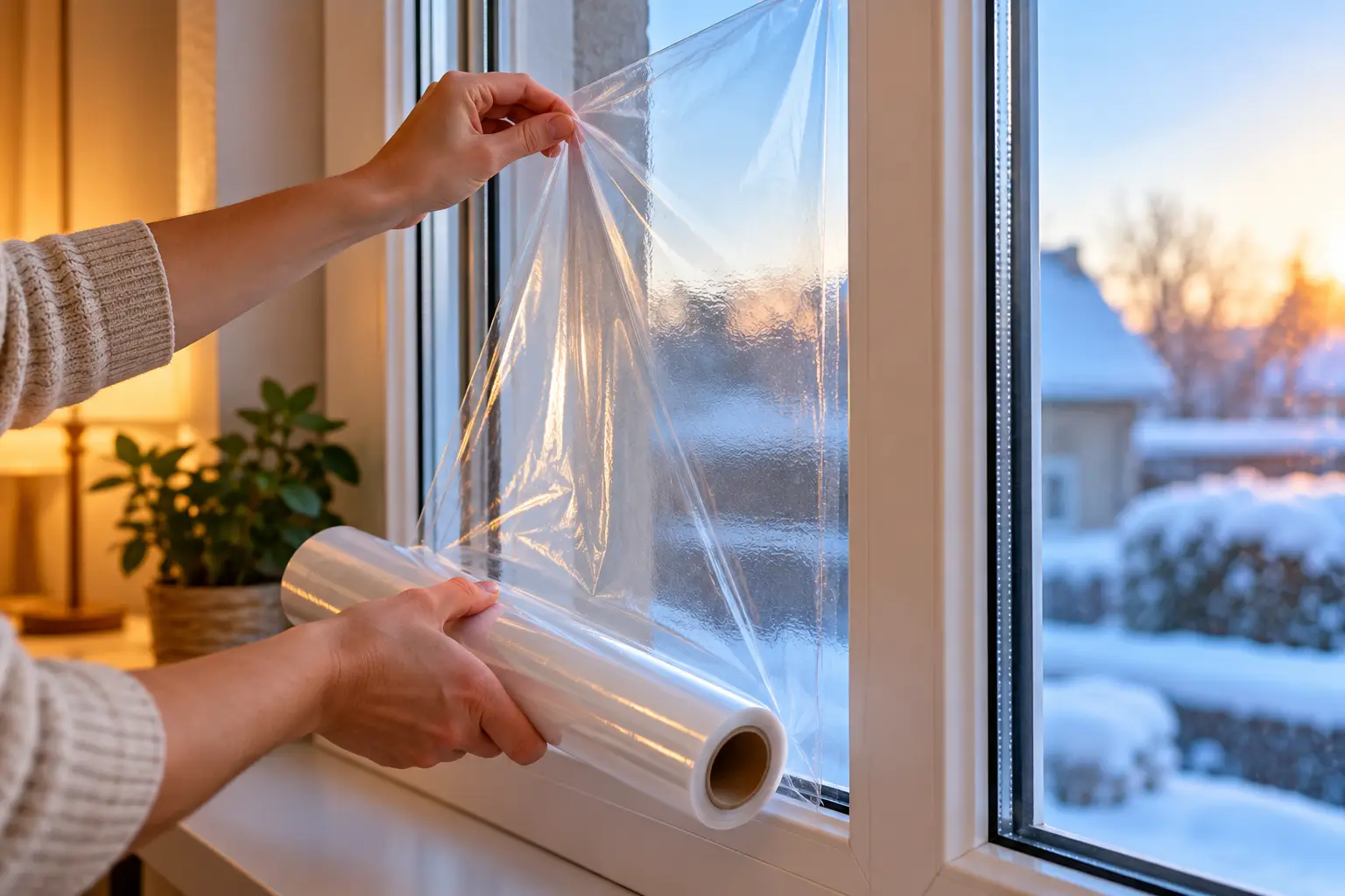 Applying Window Insulation Film