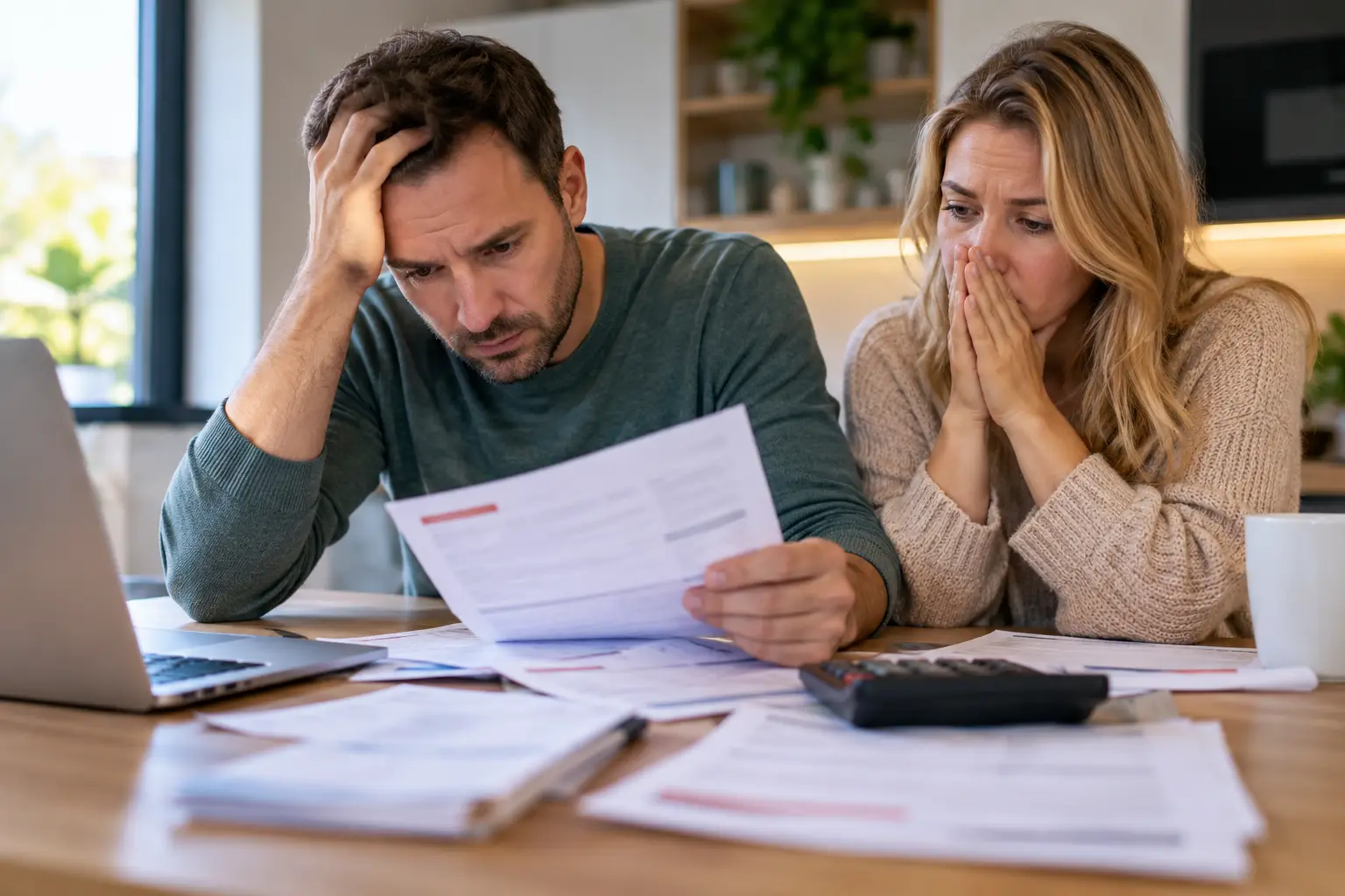 Couple Facing Financial Stress