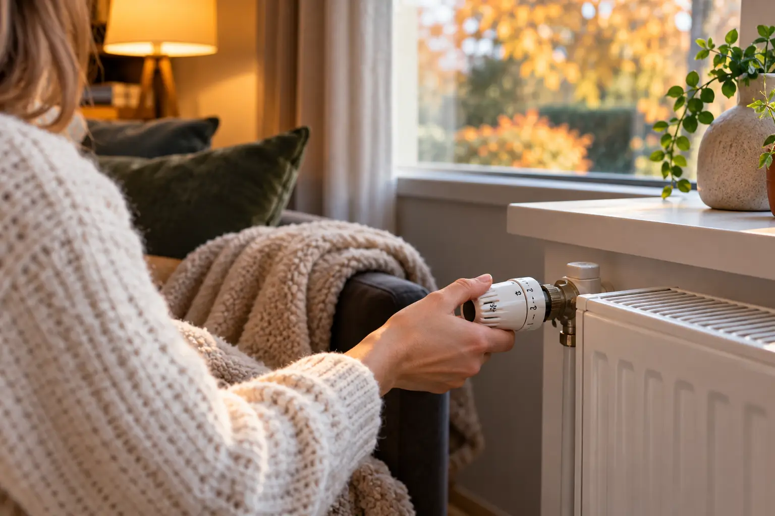 Cozy Autumn Thermostat Adjustment