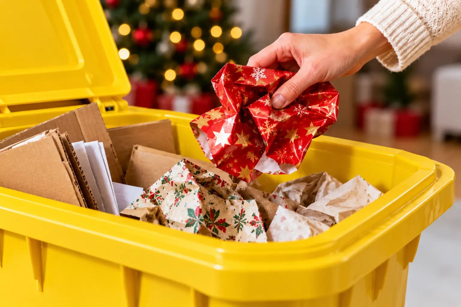 Holiday Recycling with Wrapping Paper