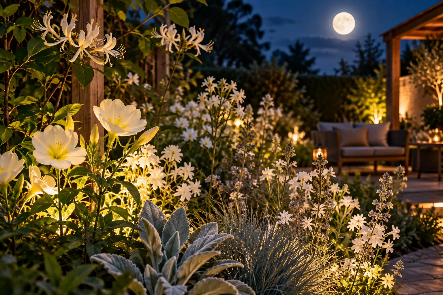 Moonlit Garden in Bloom