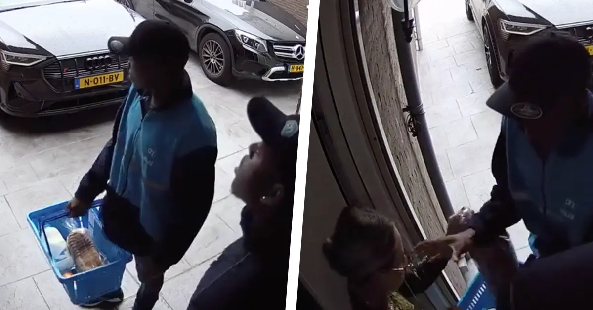 'Albert Heijn-bezorgers' overvallen vrouw in Den Haag (VIDEO)