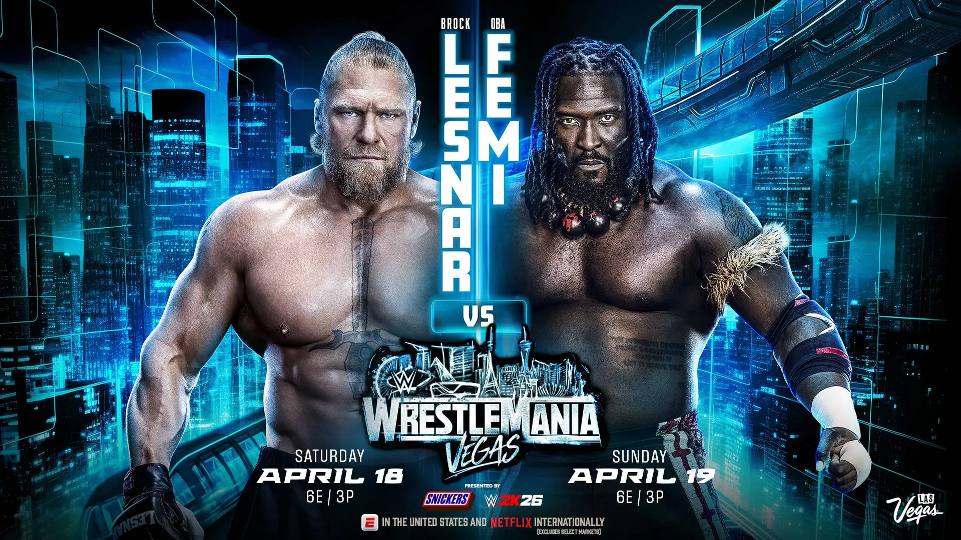 WWE WrestleMania 42 (Night 2) Ergebnisse: Brock Lesnar vs. Oba Femi - Live-Ticker (1/4)