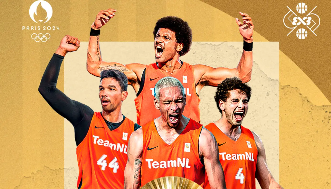 Nederlands 3X3 Basketbal team wordt uitgedaagd door Ice Cube na het winnen van de gouden medaille