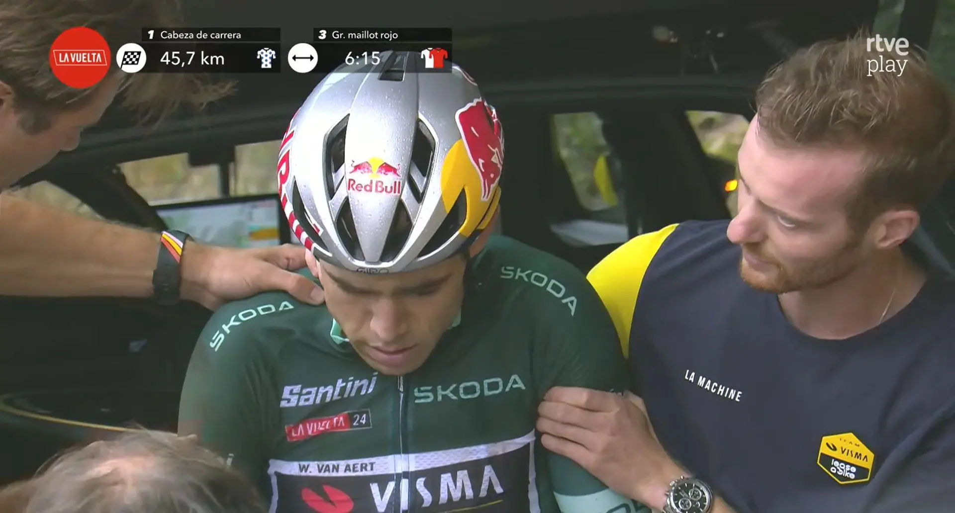 FOTO: Wout Van Aert zeigt Narben vom Sturz bei der Vuelta a Espana 2024, der seine Saison beendete