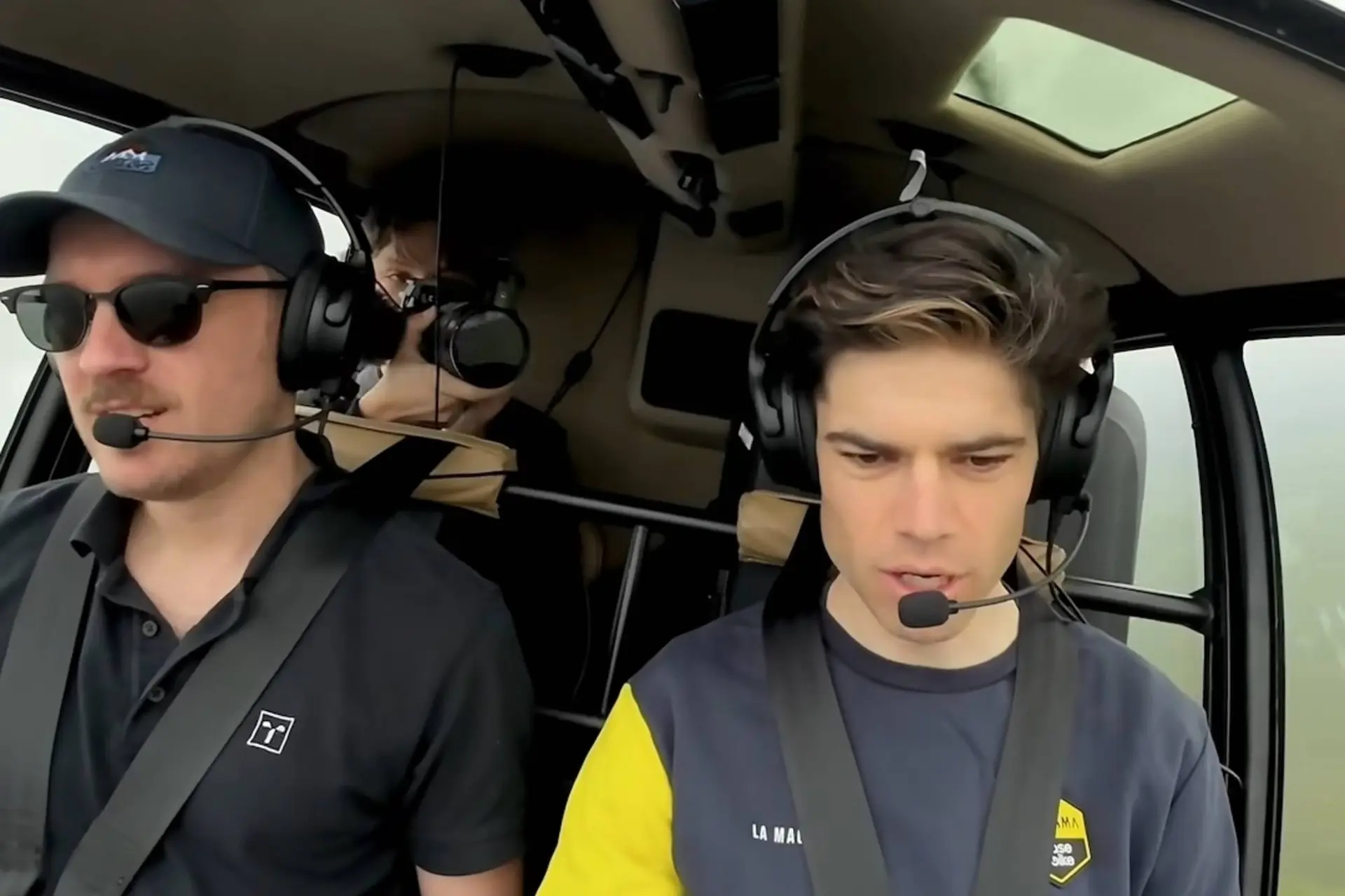 VIDEO: Wout van Aert überlebt Schreckmoment beim ersten Hubschrauberflug - "Ich wusste nicht, was ich tun sollte!"