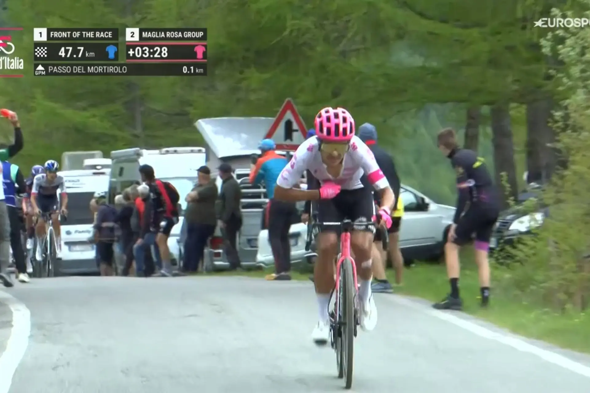 VIDEO: Richard Carapaz attackiert am Mortirolo und übernimmt das Maglia Rosa
