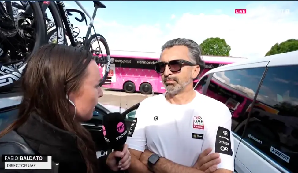 "Es war fantastisch – aber auch chaotisch" – Fabio Baldato lobt Isaac del Toro und spricht über Pannen im Teamfahrzeug