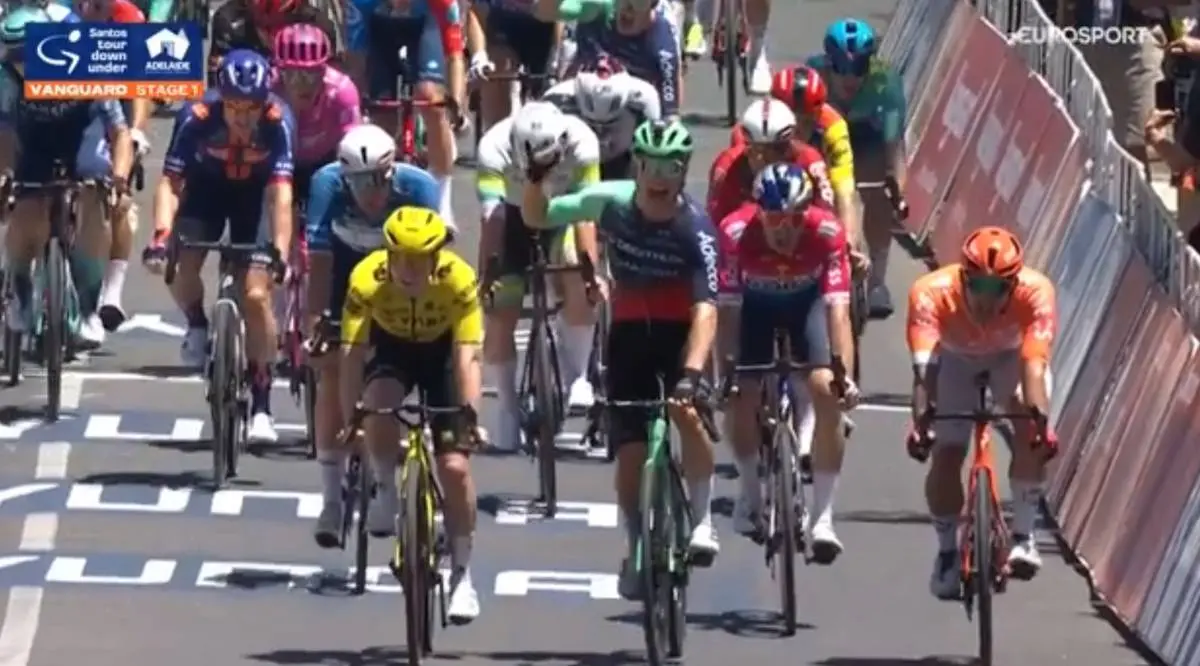 Ergebnisse Tour Down Under 2026 | Tobias Lund Andresen überrascht im Sprint auf Etappe 1 vor Brennan und Welsford