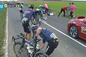 Medizinische Berichte und ausgeschiedene Fahrer Paris-Nizza 2026, 8. Etappe – 21 weitere Ausstiege vor dem Finale - Dani Martinez setzt Rennen trotz heftigem Sturz fort
