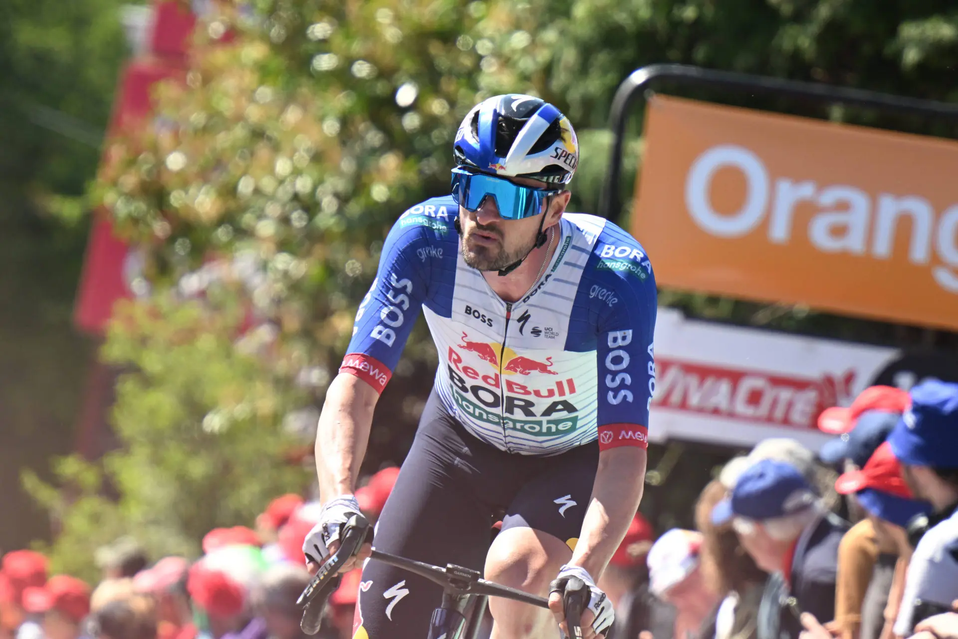 Nico Denz in Aktion beim Flèche Wallonne 2026