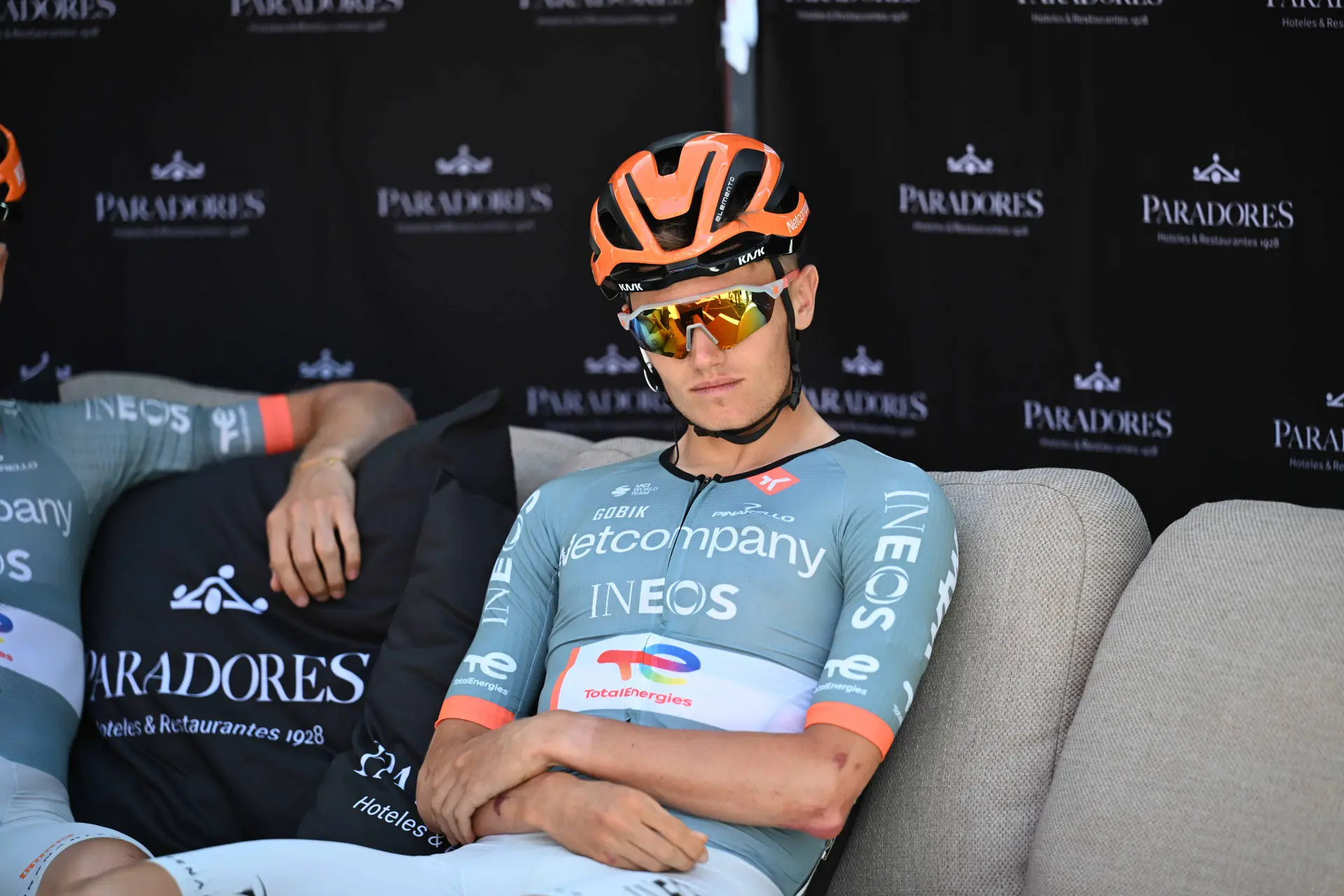 Oscar Onley ahead of stage 4 at the 2026 Vuelta a Espana