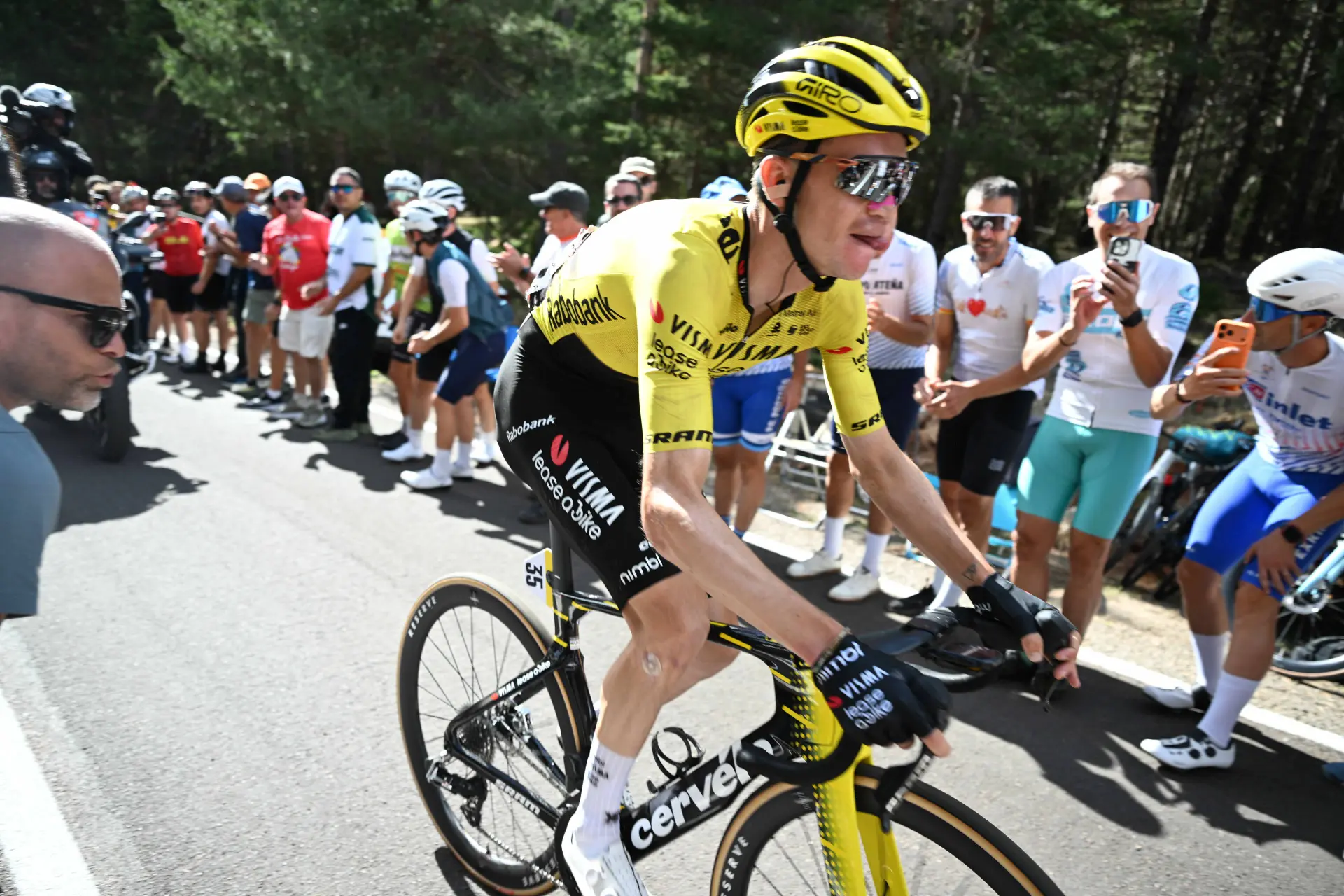 Sepp Kuss in action on Stage 7 of the 2026 Vuelta a Espana